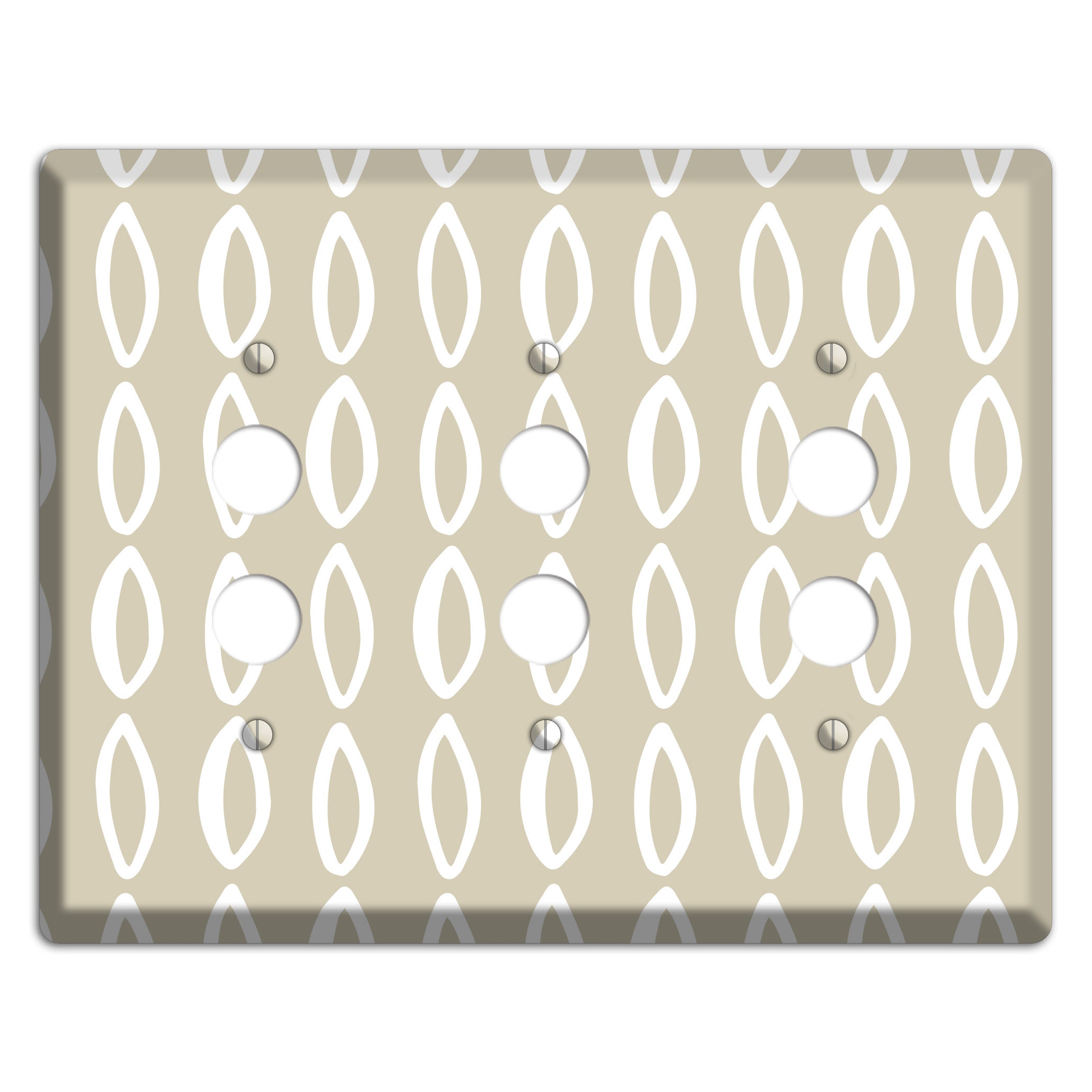 Simple Scandanavian Style Z 3 Pushbutton Wallplate