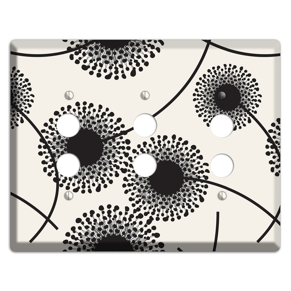 Simple Dandelion 3 Pushbutton Wallplate