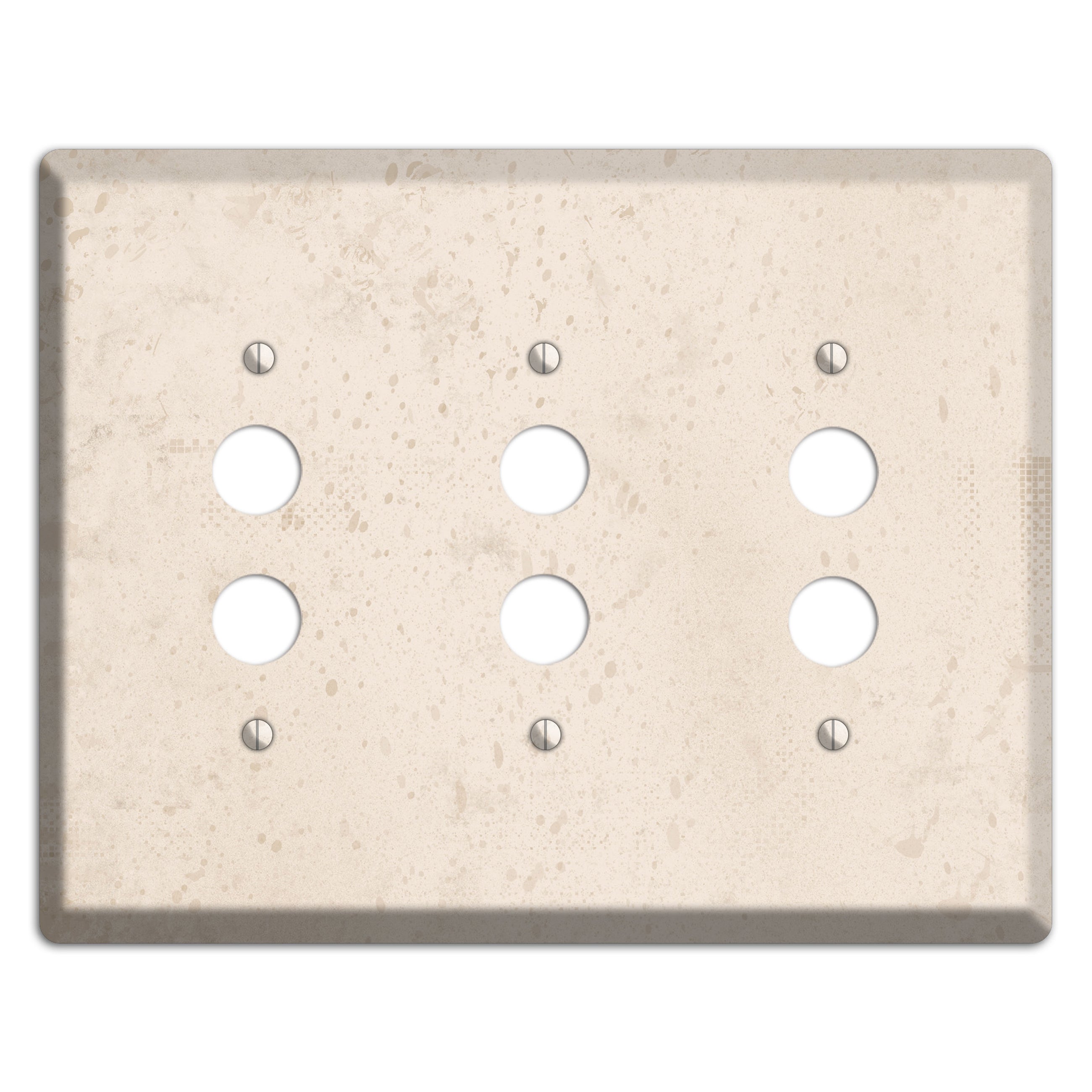 Bone Neutral Texture 3 Pushbutton Wallplate