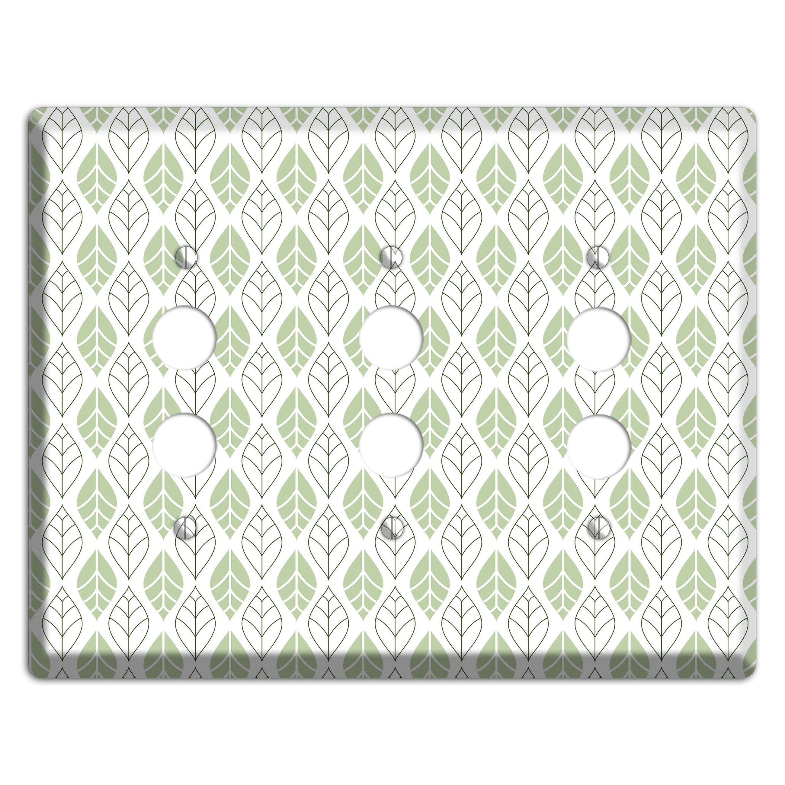 Leaves Style W 3 Pushbutton Wallplate