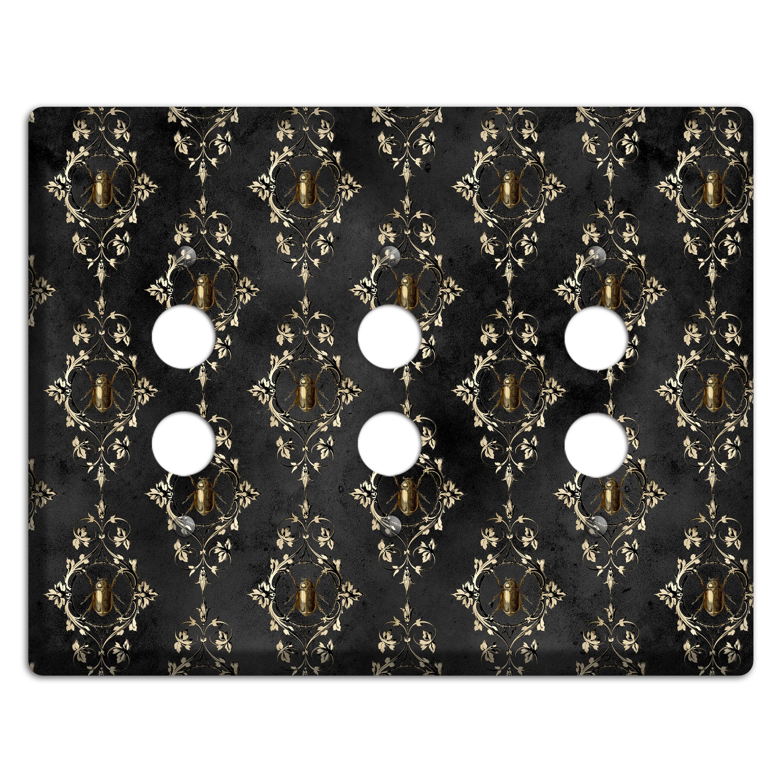 Edgar Allen Poe Beetle 3 Pushbutton Wallplate