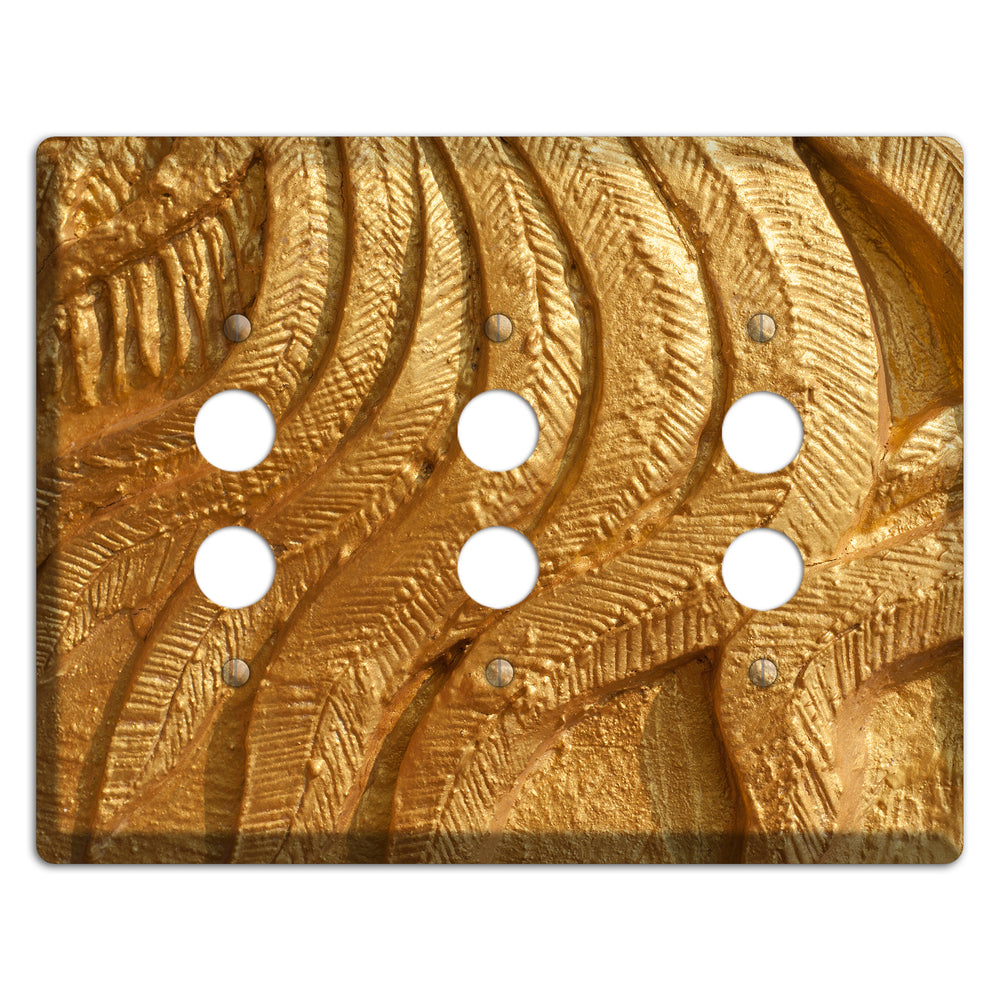 Gold Swirl Concrete 3 Pushbutton Wallplate