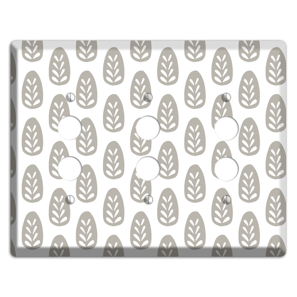 Simple Scandanavian Style U 3 Pushbutton Wallplate