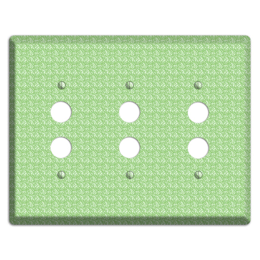 Green Pattern 3 Pushbutton Wallplate