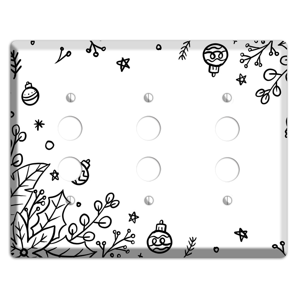 Cartoon Christmas 1 3 Pushbutton Wallplate