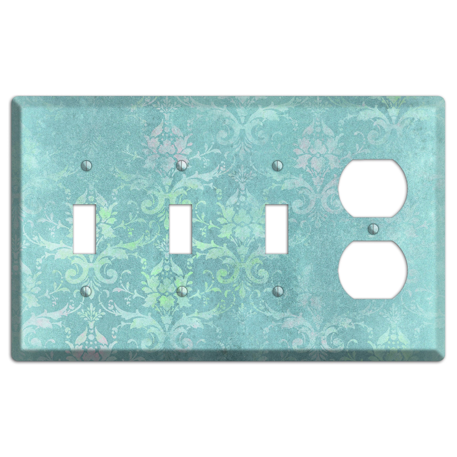 Logan Whimsical Damask 3 Toggle / Duplex Wallplate
