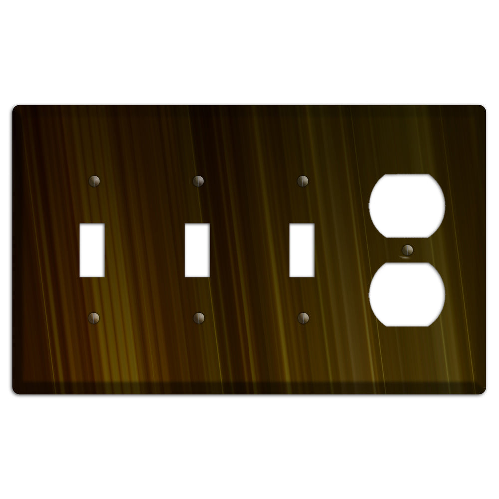 Brown Ray of Light 3 Toggle / Duplex Wallplate