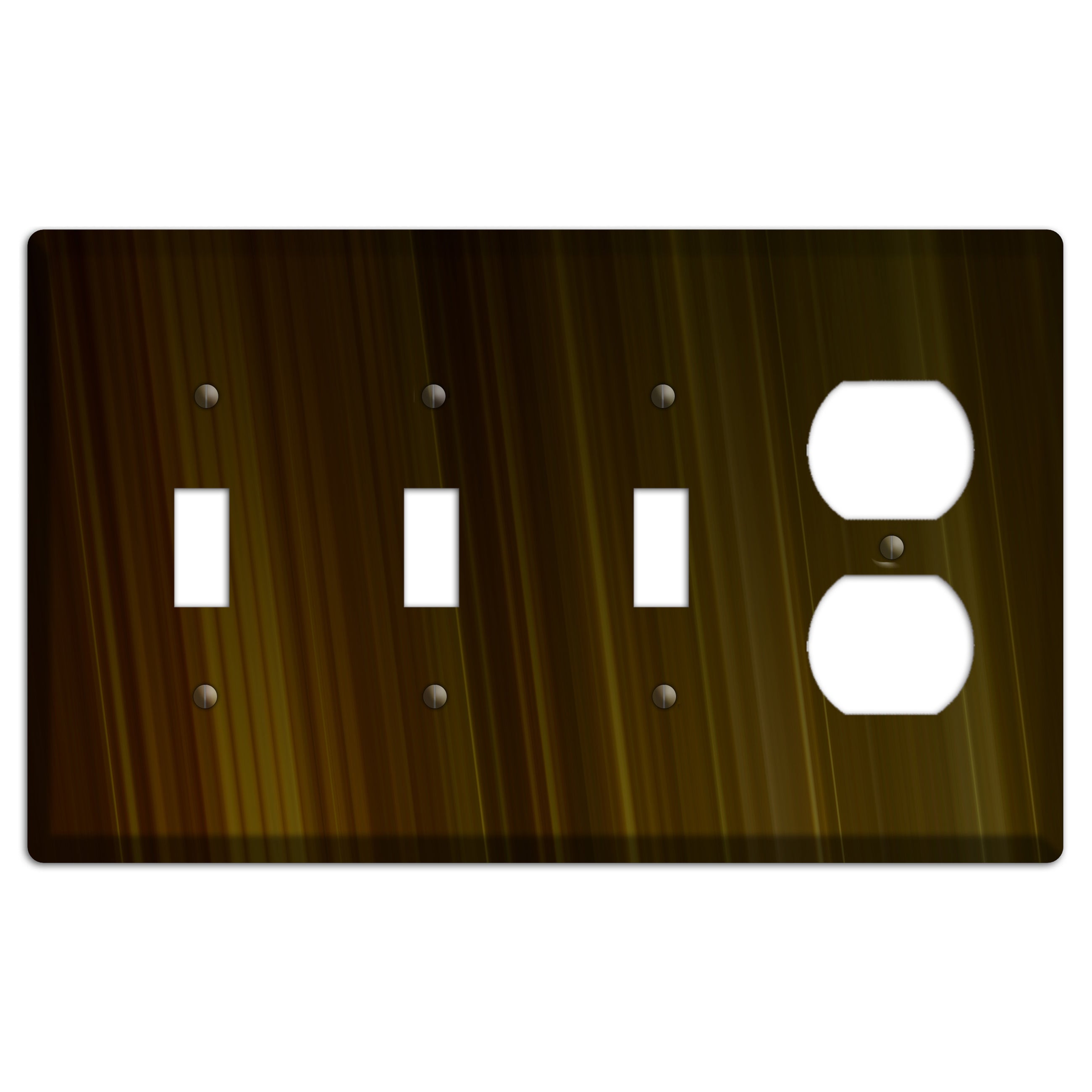 Brown Ray of Light 3 Toggle / Duplex Wallplate