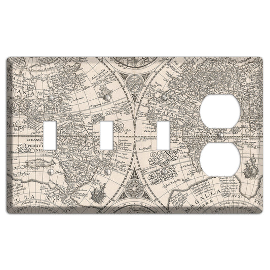 Map of South America 3 Toggle / Duplex Wallplate