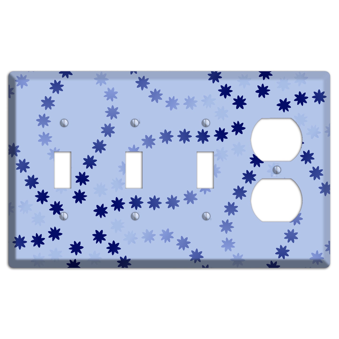Periwinkle with Blue Constellation 3 Toggle / Duplex Wallplate