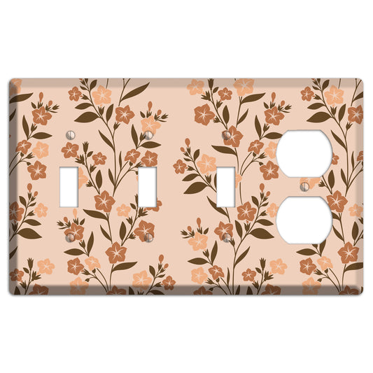 Spring Floral 2 3 Toggle / Duplex Wallplate