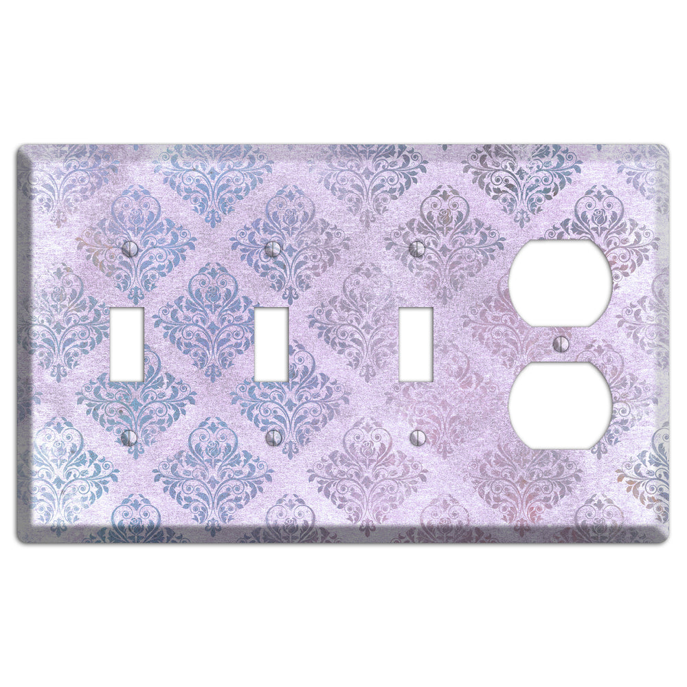 Logan Whimsical Damask 3 Toggle / Duplex Wallplate