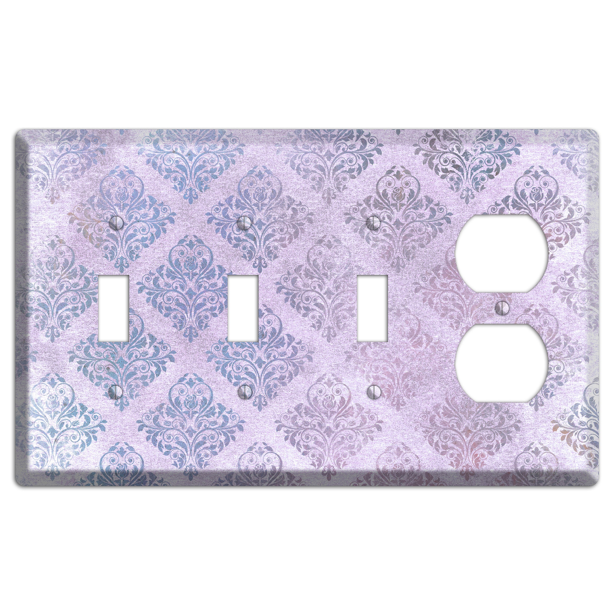 Logan Whimsical Damask 3 Toggle / Duplex Wallplate