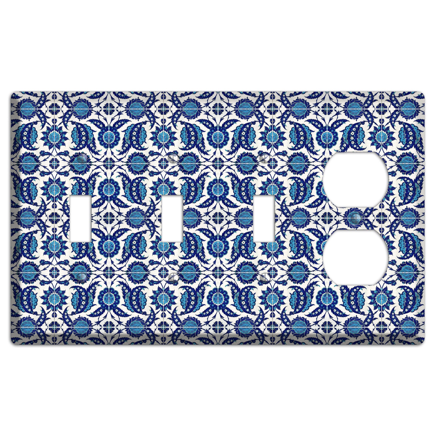 Ornate Paisley Tile 3 Toggle / Duplex Wallplate