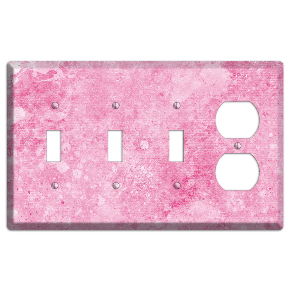 Wewak Pink Texture 3 Toggle / Duplex Wallplate