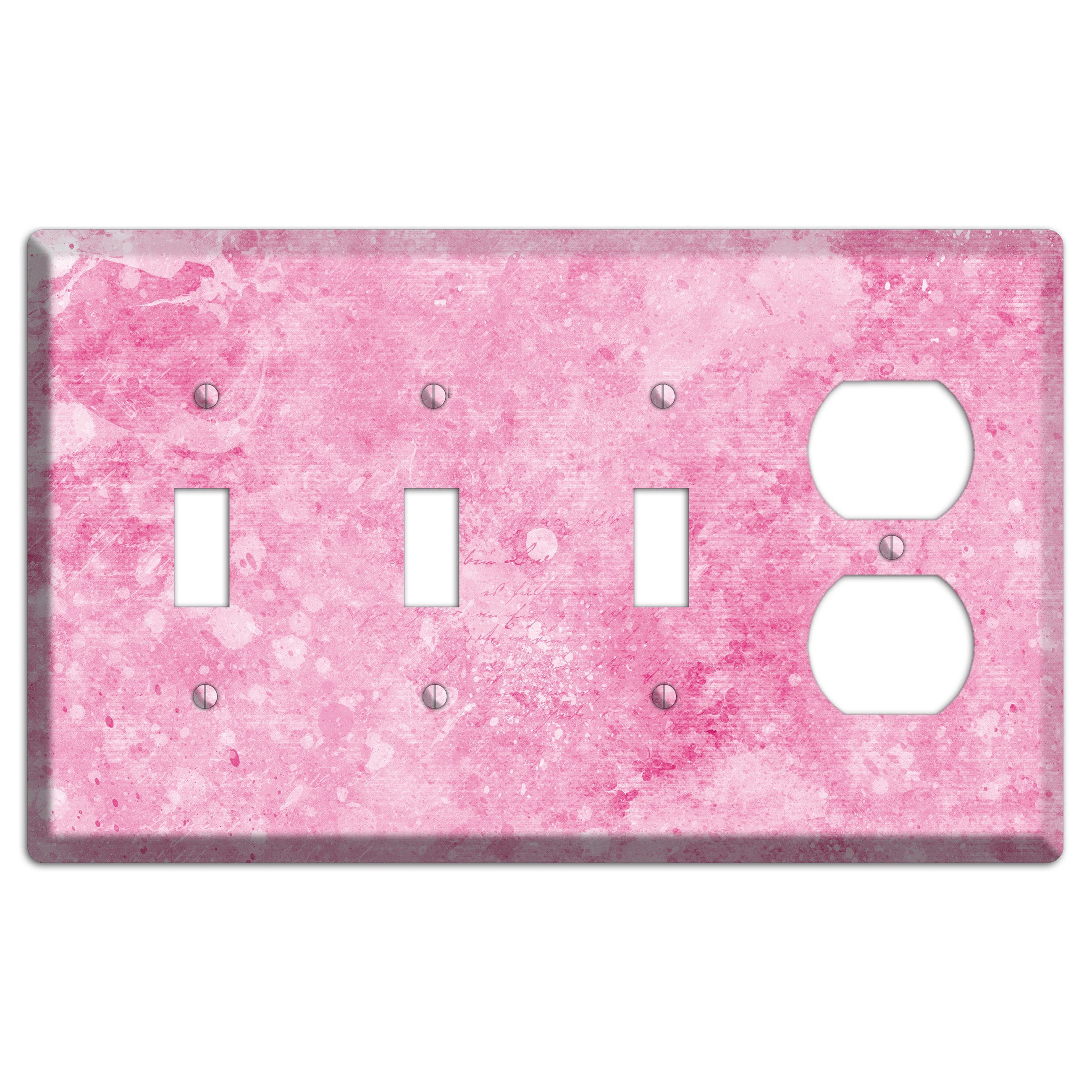 Wewak Pink Texture 3 Toggle / Duplex Wallplate