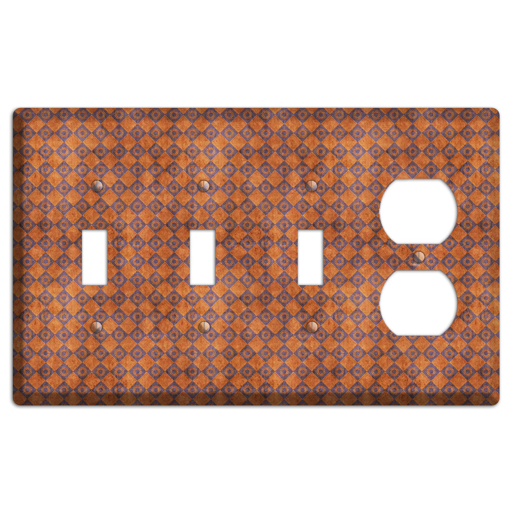 Red Diamond Circles 2 3 Toggle / Duplex Wallplate