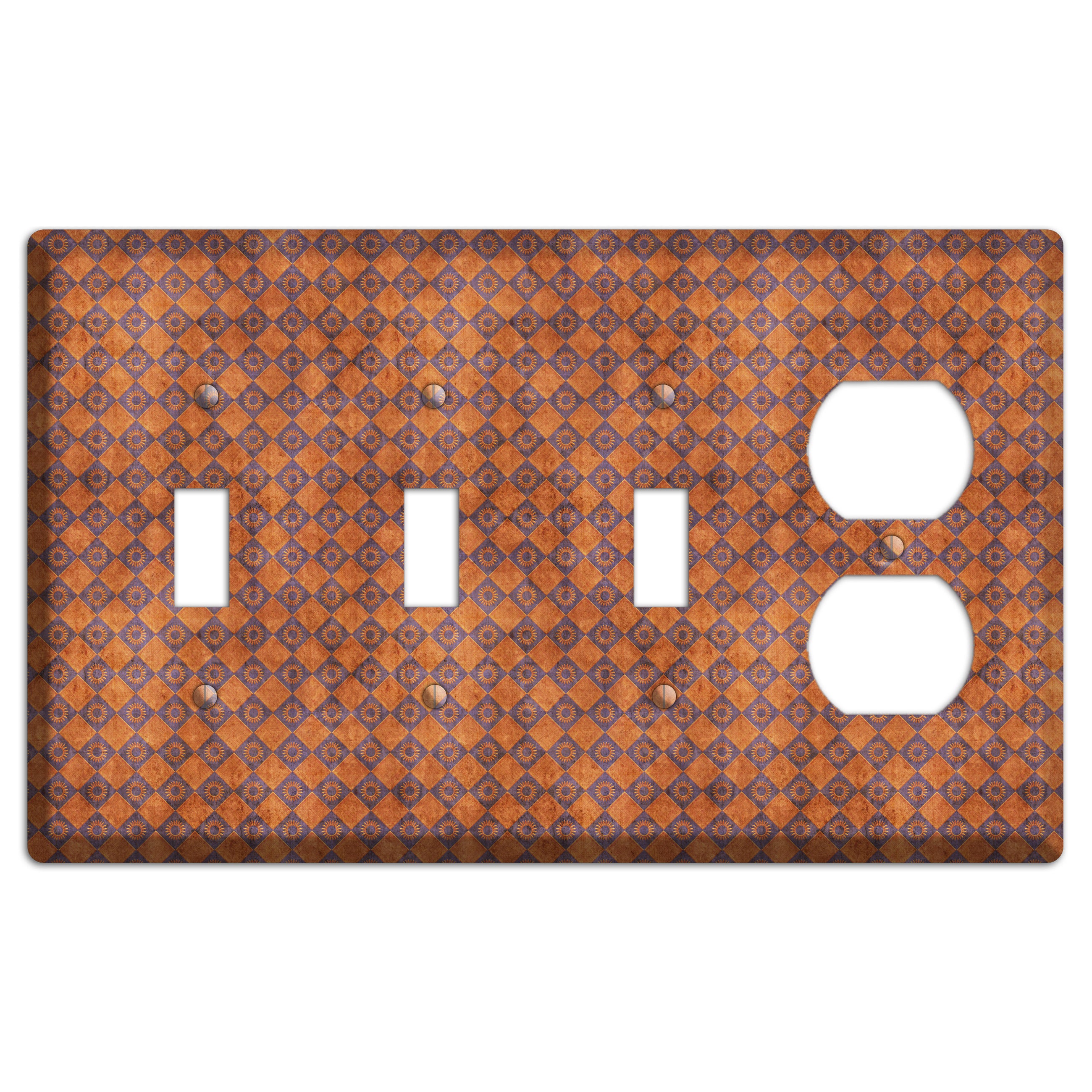 Red Diamond Circles 2 3 Toggle / Duplex Wallplate