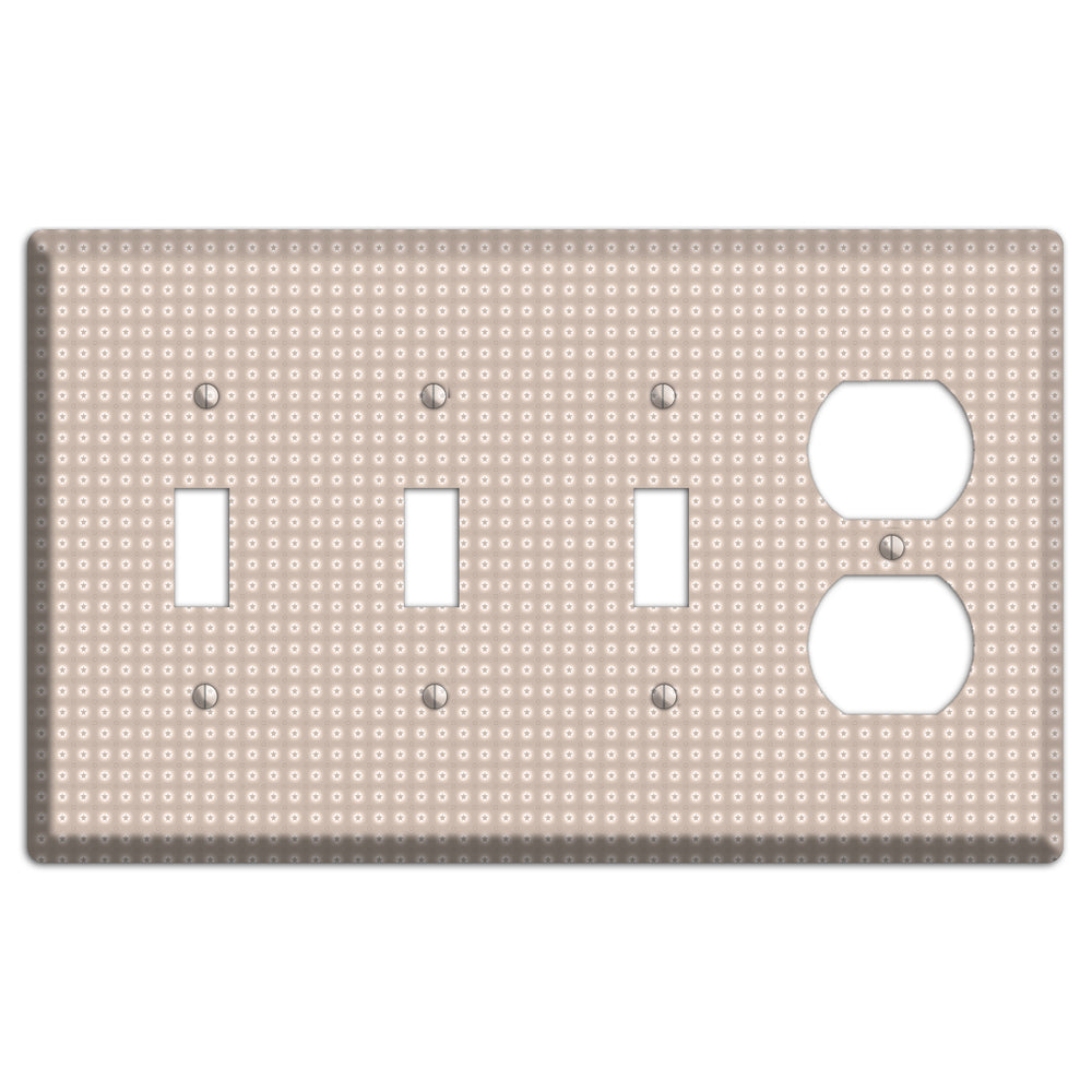 Beige with Circled Stars 3 Toggle / Duplex Wallplate