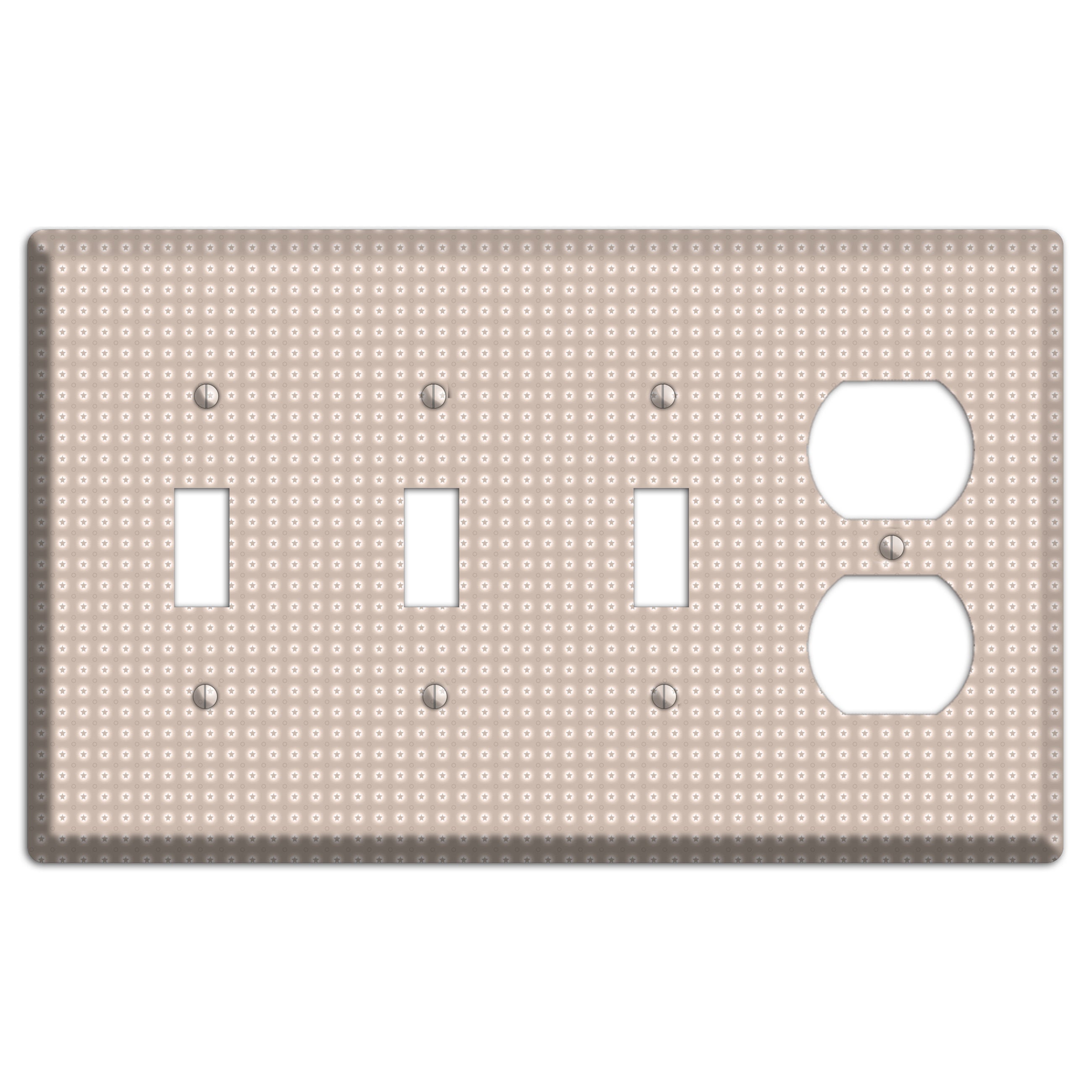 Beige with Circled Stars 3 Toggle / Duplex Wallplate