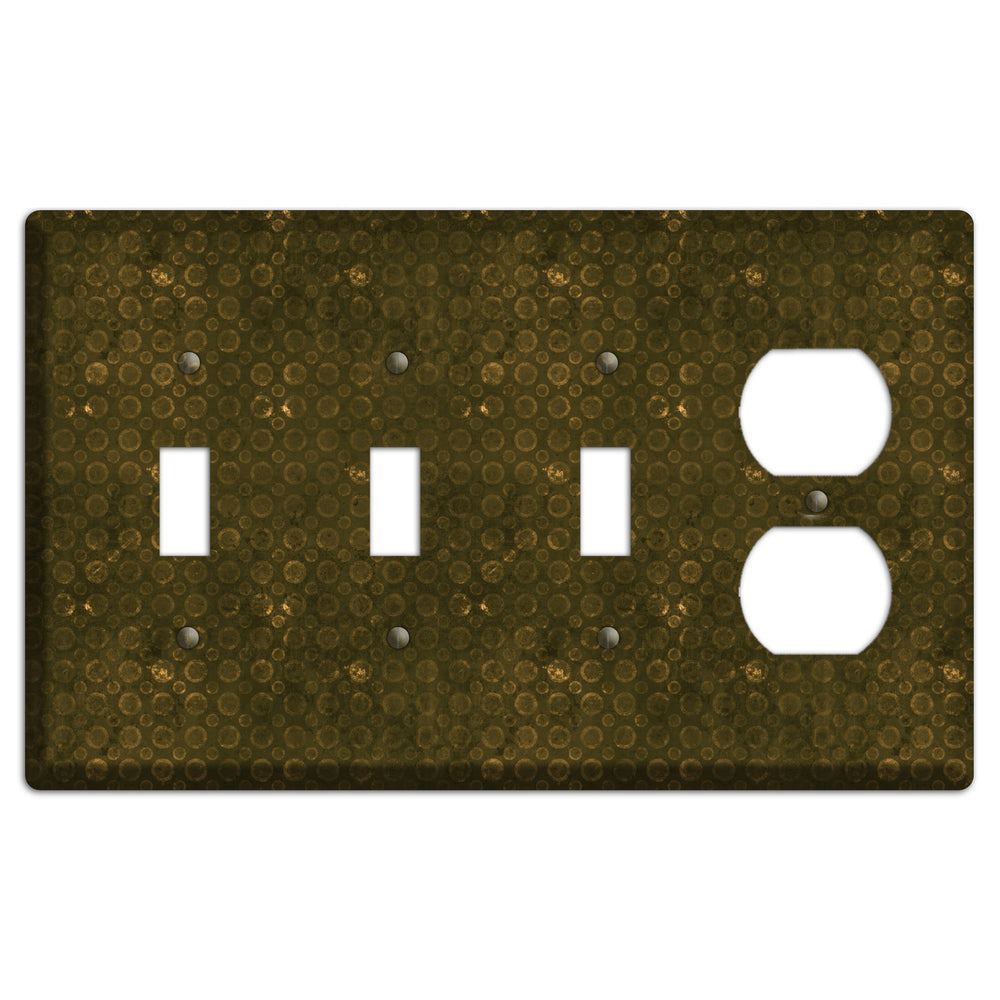Olive Circles 3 Toggle / Duplex Wallplate