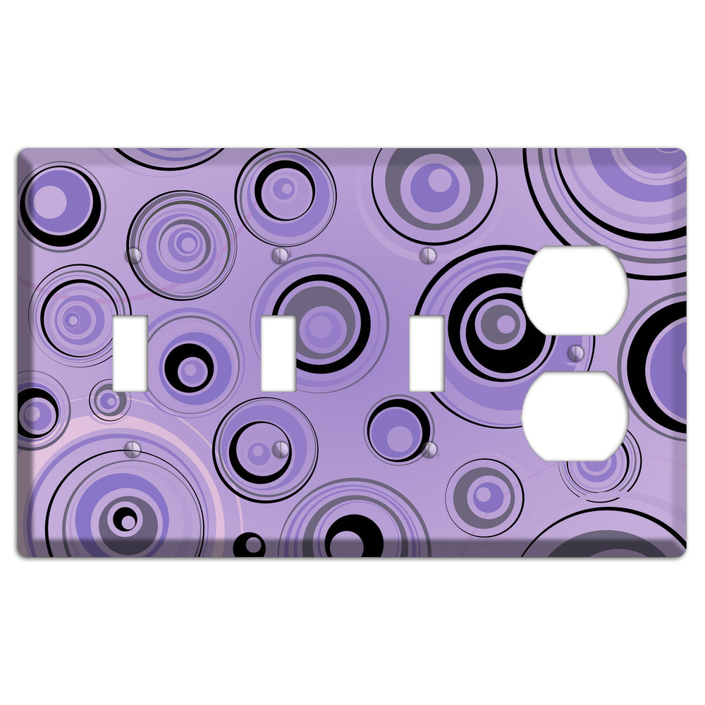 Lavender Circles 3 Toggle / Duplex Wallplate
