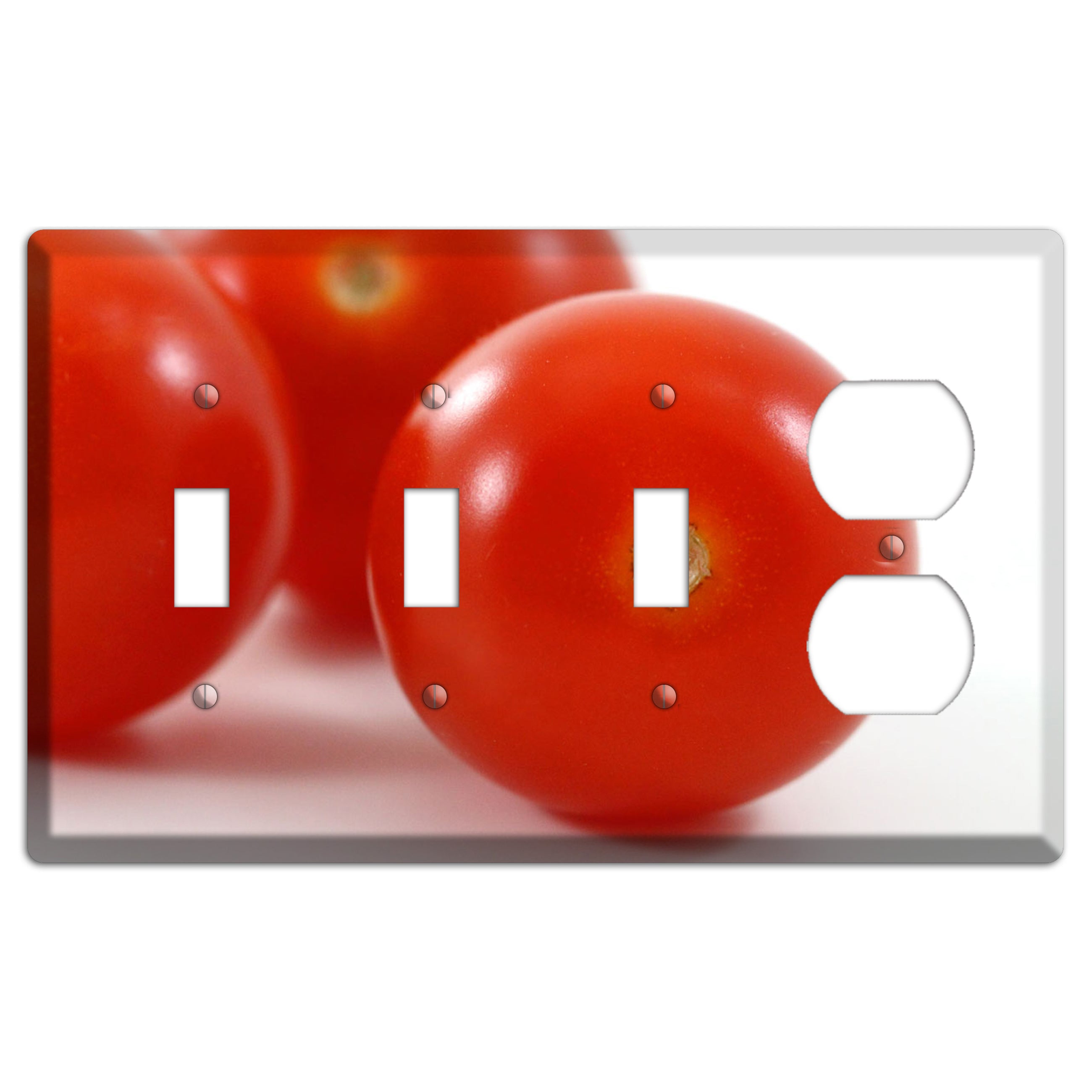 Tomoatoes Large 3 Toggle / Duplex Wallplate
