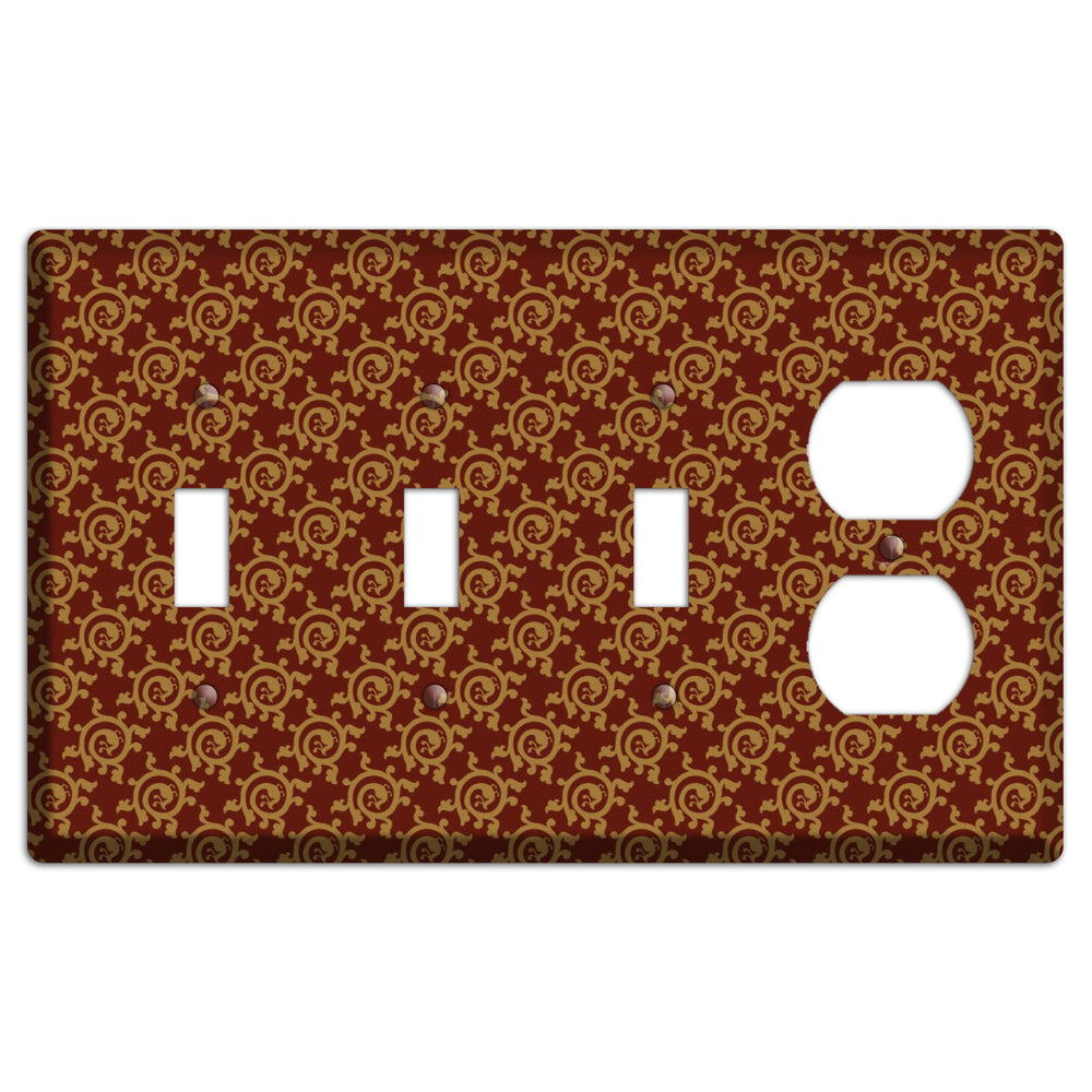Asian Swirl Pattern 3 Toggle / Duplex Wallplate