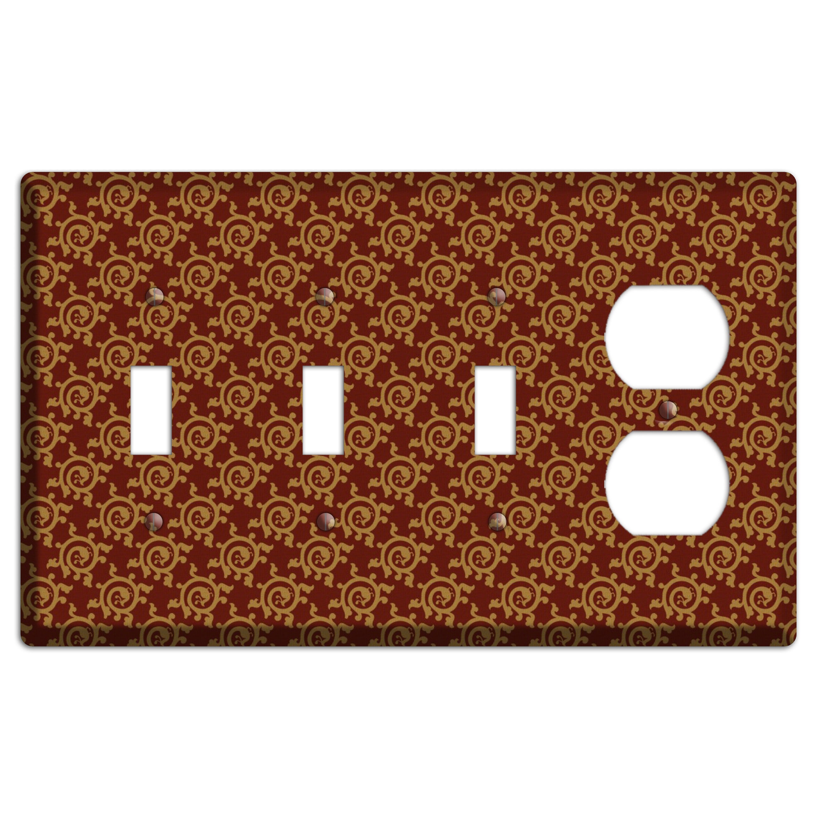 Asian Swirl Pattern 3 Toggle / Duplex Wallplate