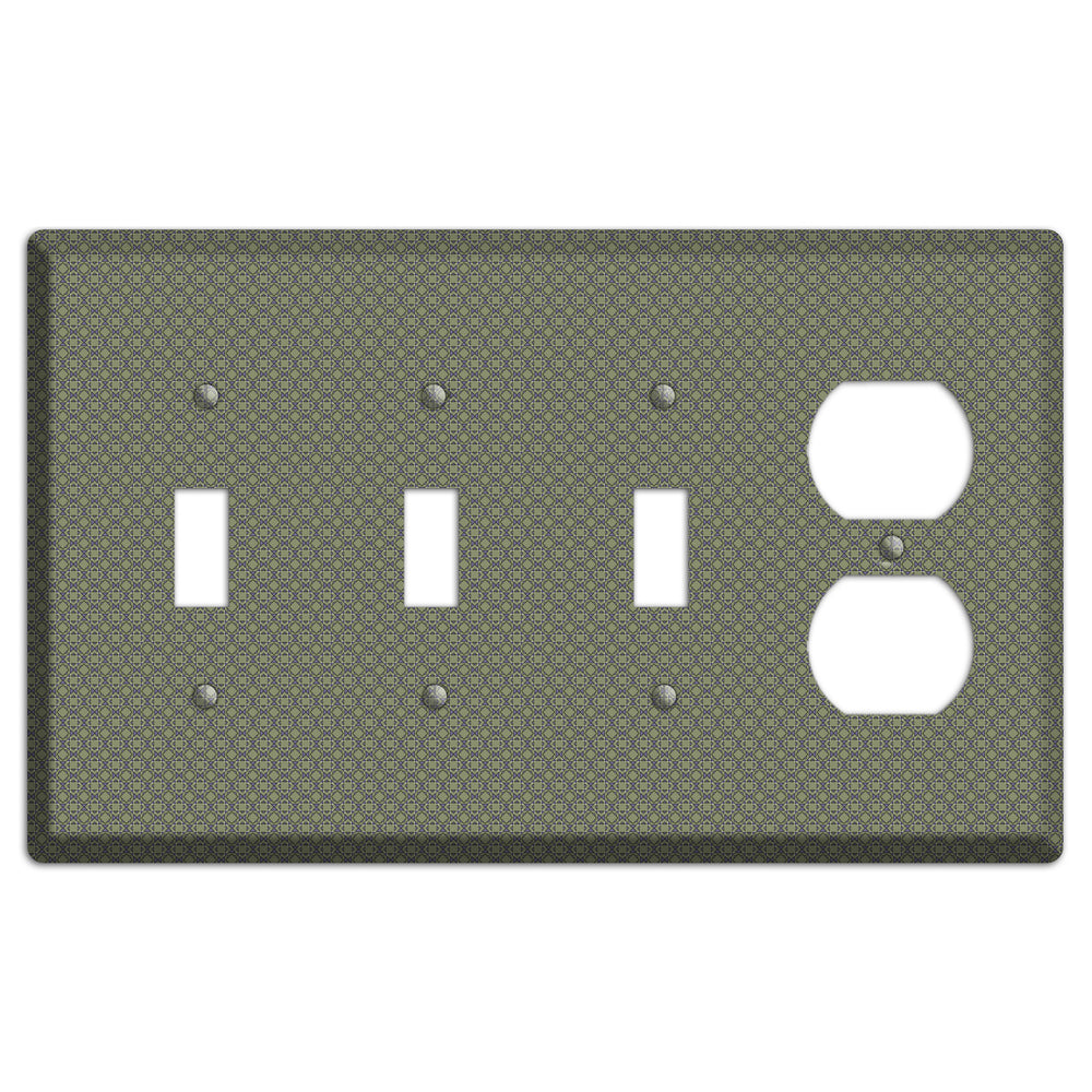 Multi Olive Foulard 3 Toggle / Duplex Wallplate