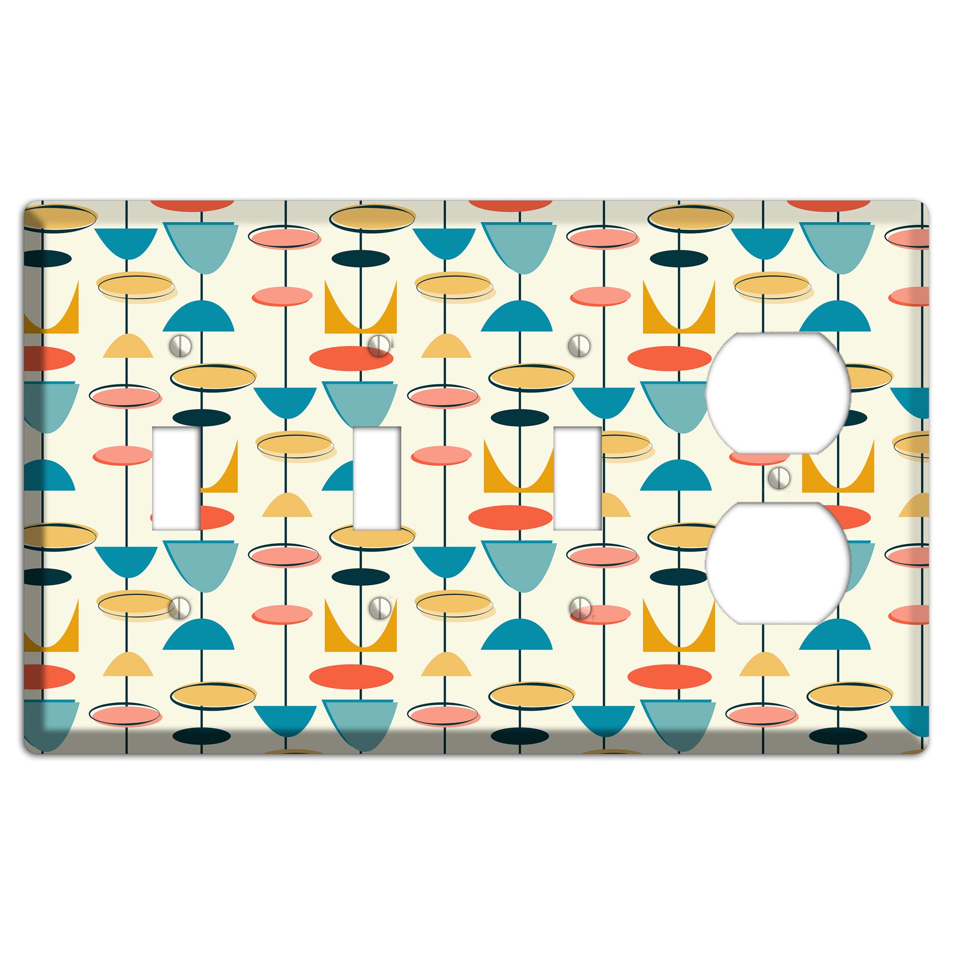 Retro Shapes 3 Toggle / Duplex Wallplate