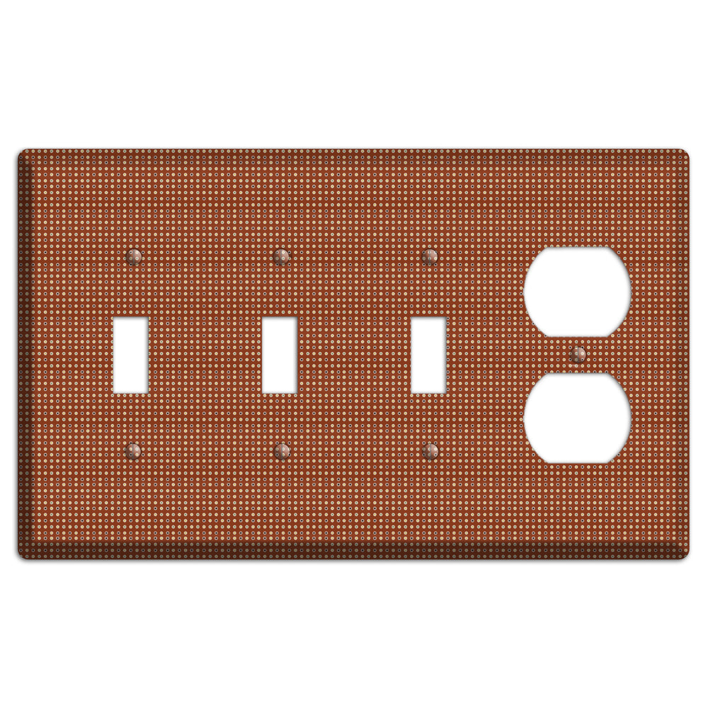 Maroon Weave 3 Toggle / Duplex Wallplate
