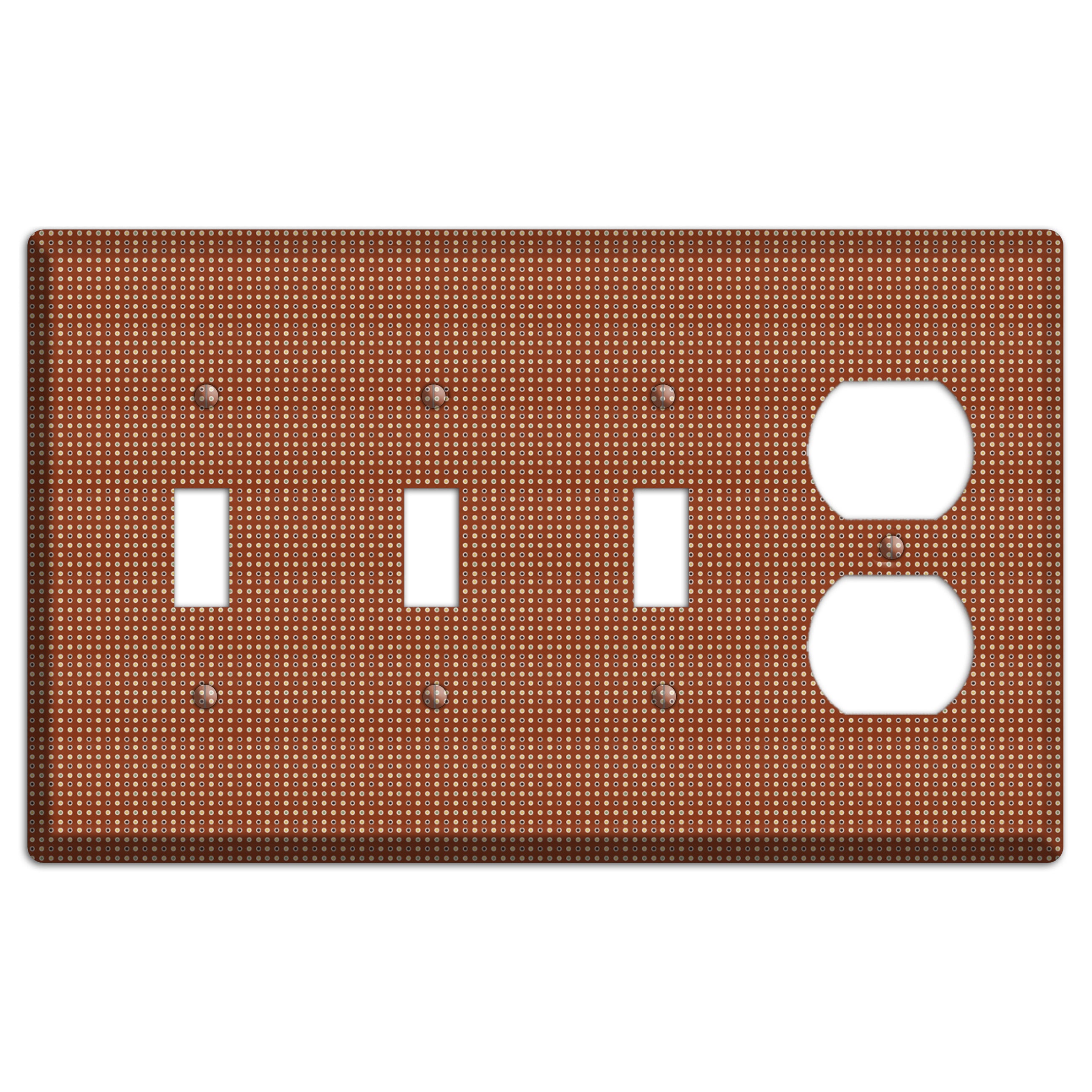 Maroon Weave 3 Toggle / Duplex Wallplate