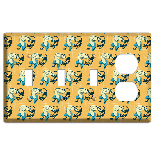 Yellow Kitties 3 Toggle / Duplex Wallplate