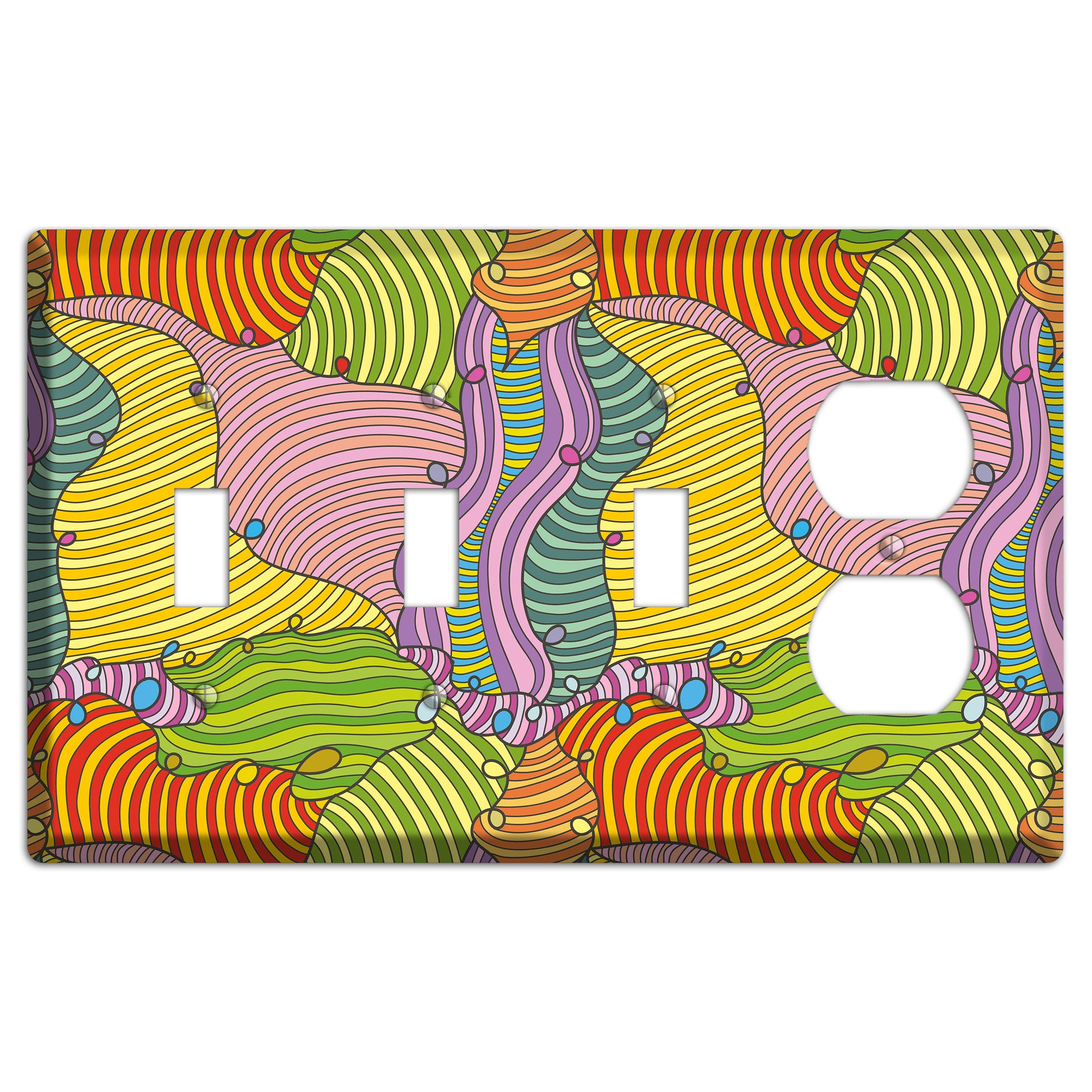 Retro Flourish 5 3 Toggle / Duplex Wallplate