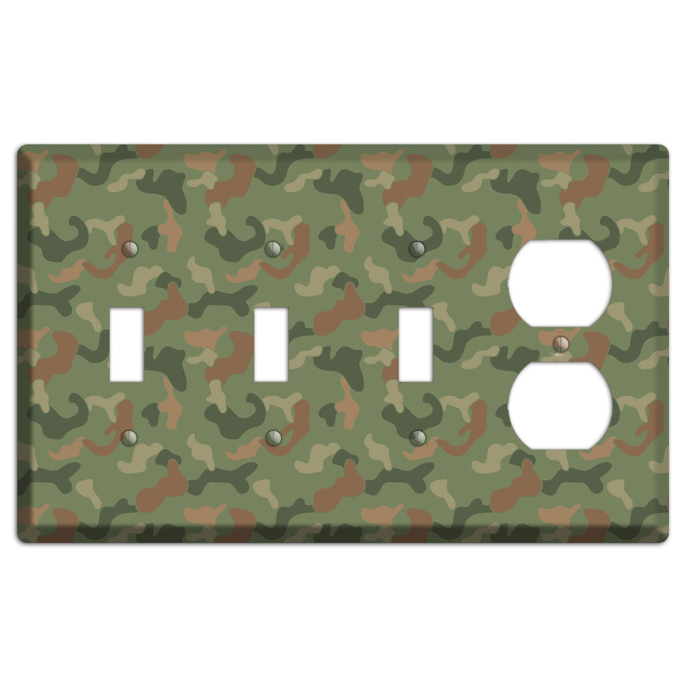 Jungle Green Camo 3 Toggle / Duplex Wallplate