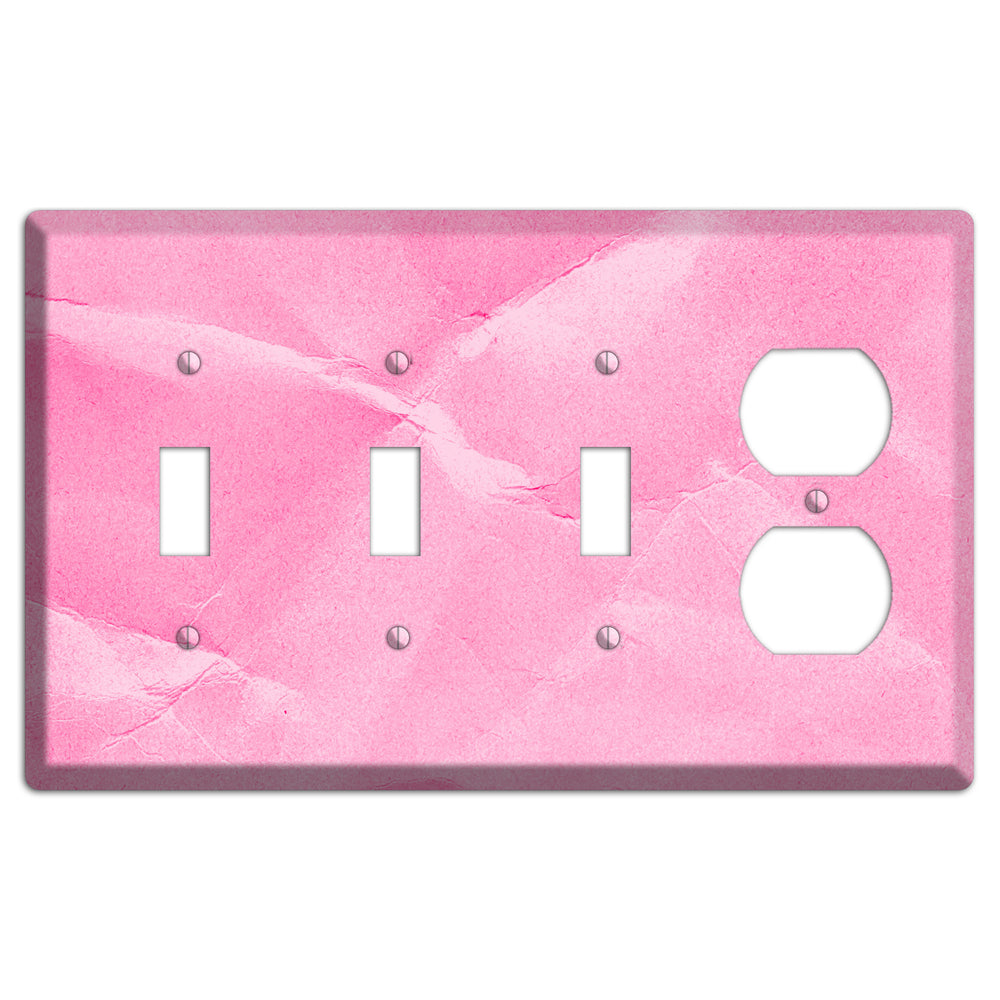 Carnation Pink Texture 3 Toggle / Duplex Wallplate