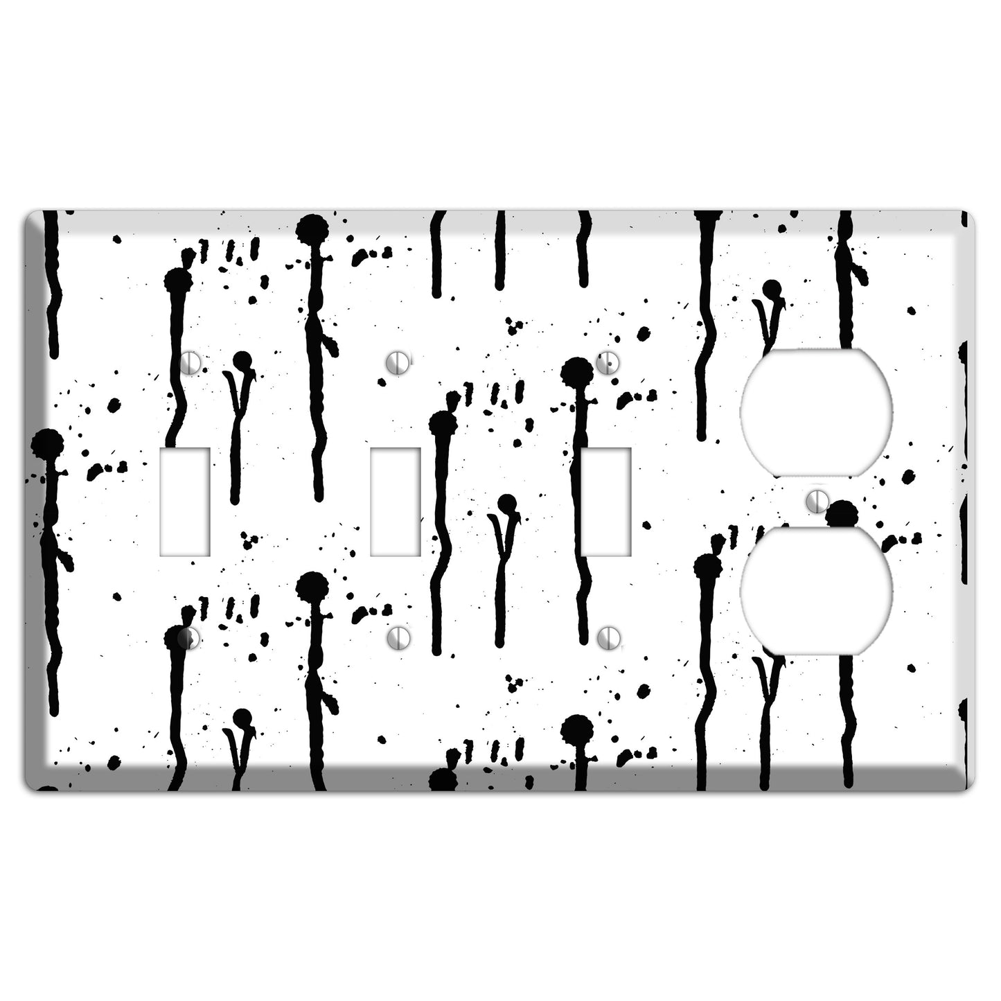 Ink Drips 5 3 Toggle / Duplex Wallplate