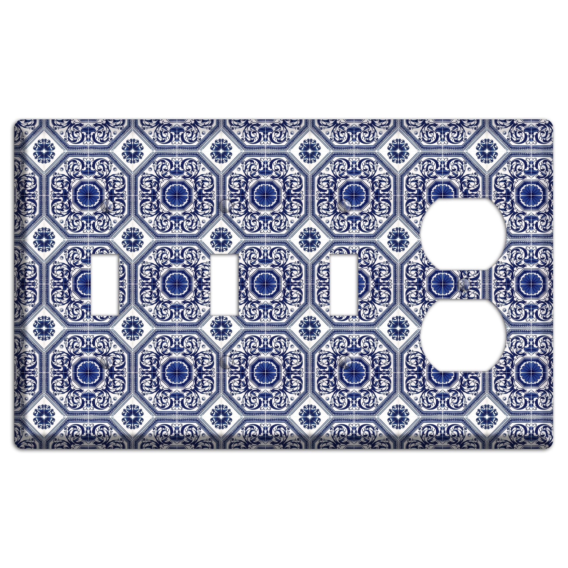 Tavira Tiles 1 3 Toggle / Duplex Wallplate