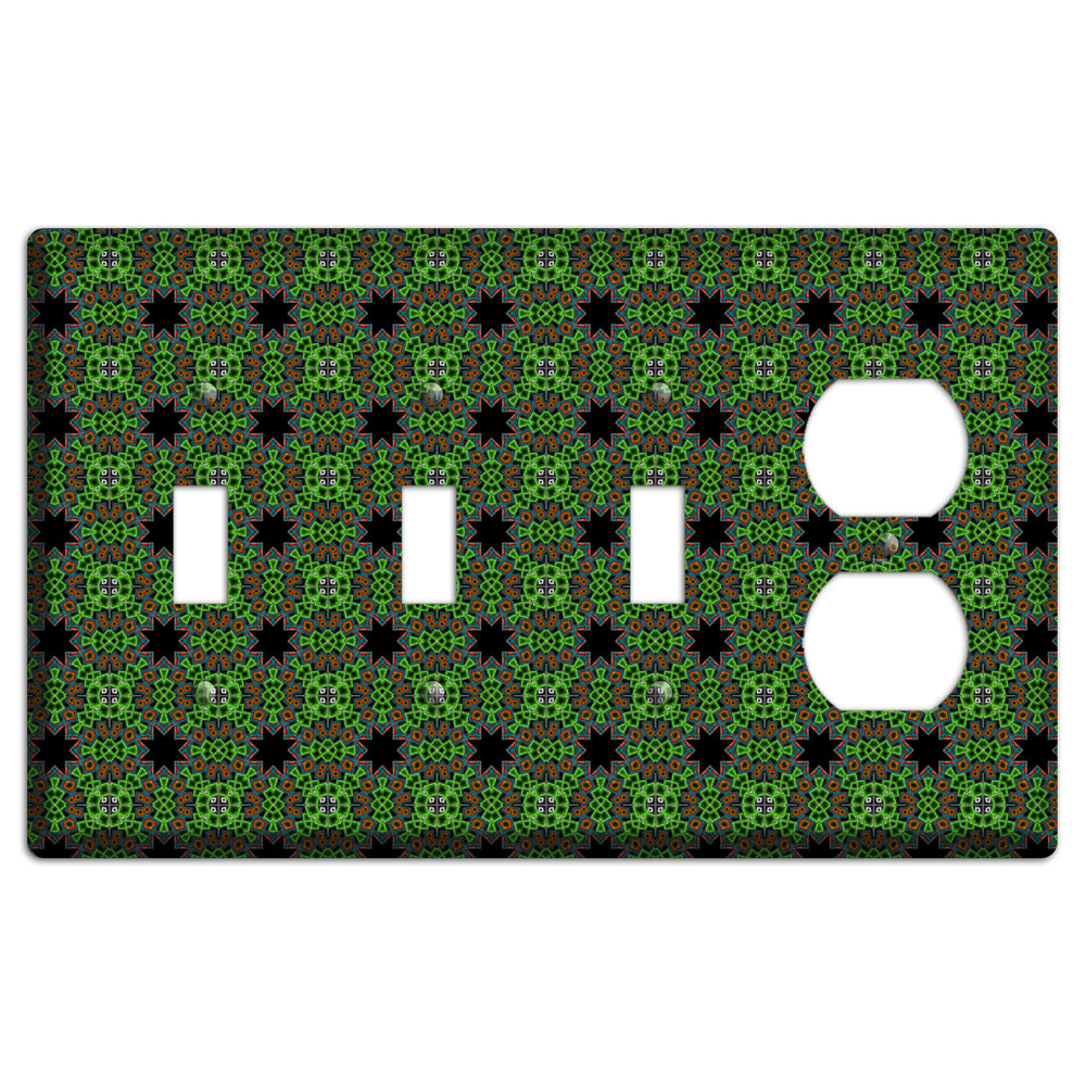 Green Foulard 2 3 Toggle / Duplex Wallplate