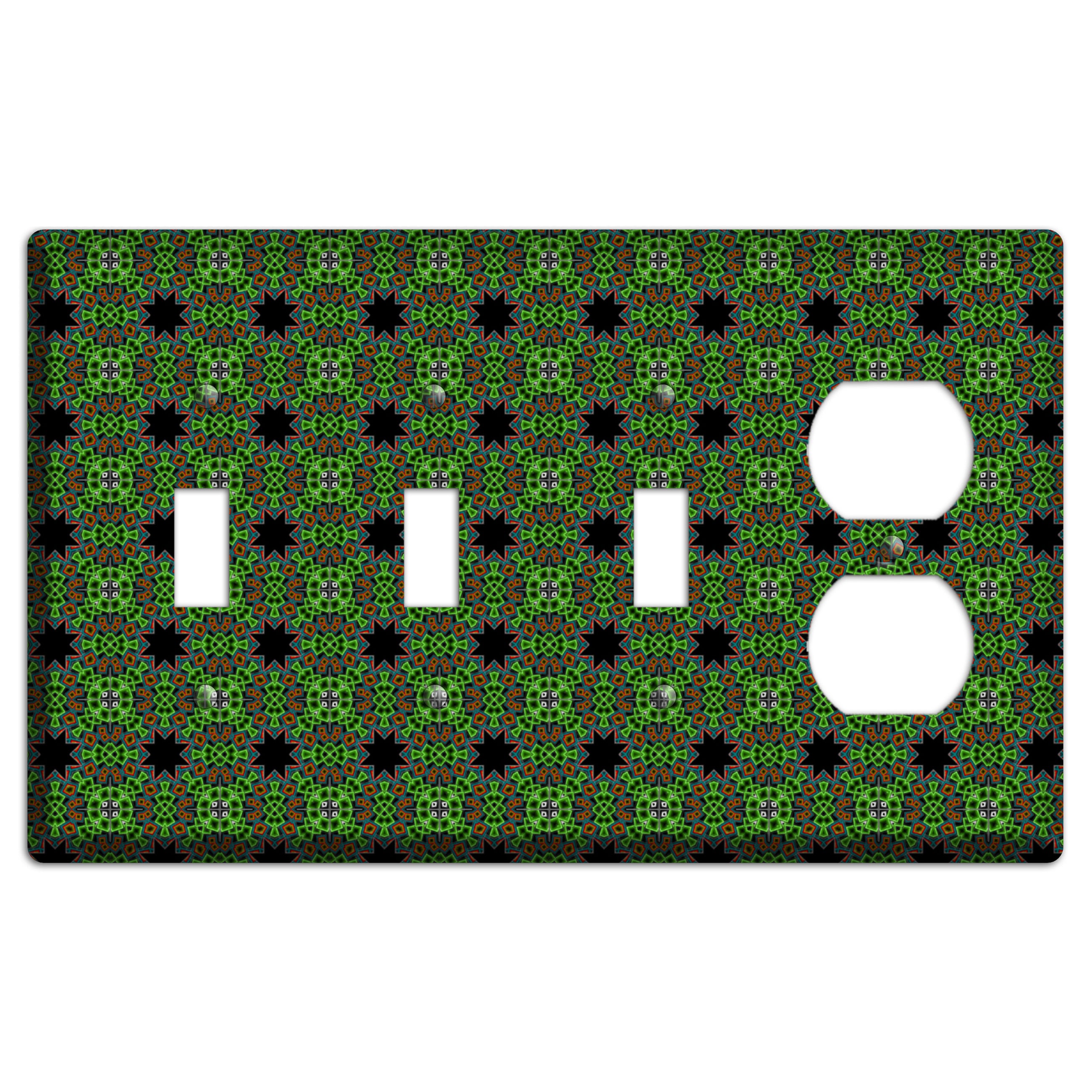 Green Foulard 2 3 Toggle / Duplex Wallplate