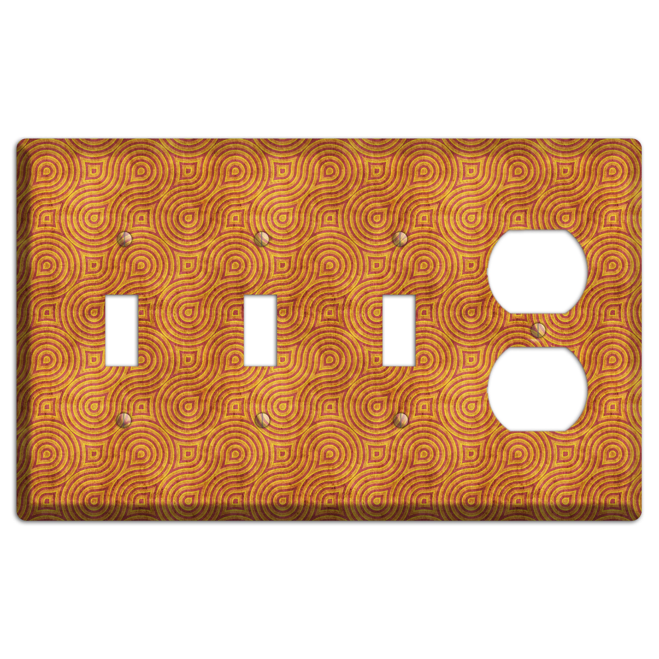 Red and Orange Swirl 3 Toggle / Duplex Wallplate
