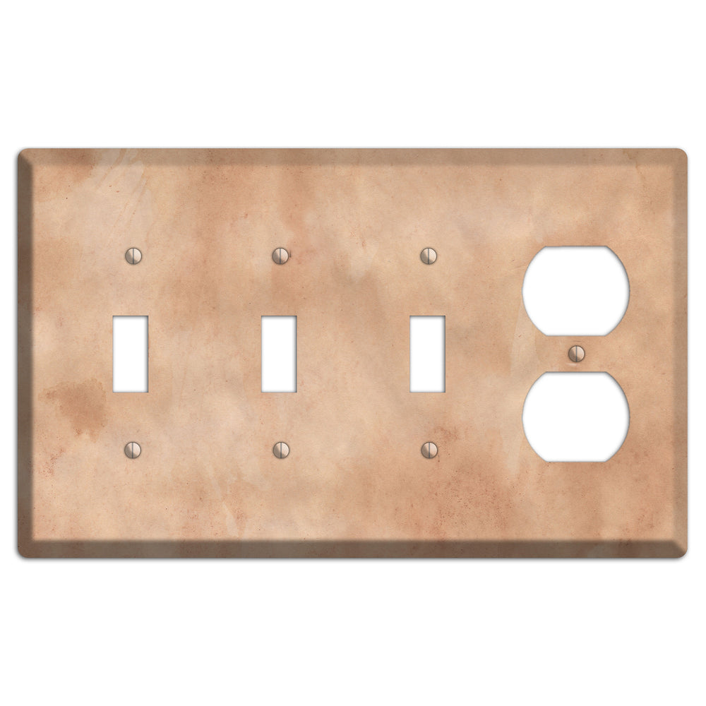 Aged Paper 4 3 Toggle / Duplex Wallplate