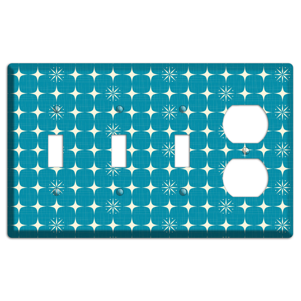Blue Atomic 3 Toggle / Duplex Wallplate
