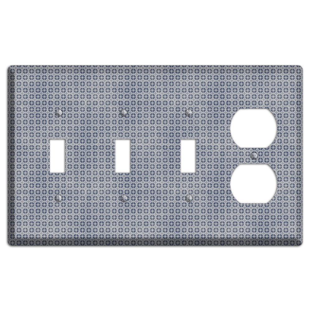 Multi Grey Arabesque 3 Toggle / Duplex Wallplate