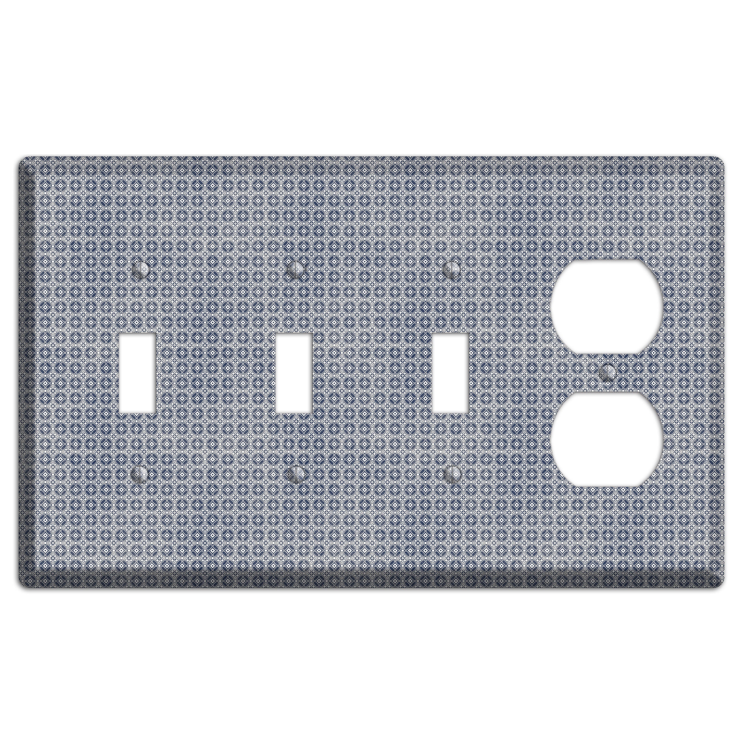 Multi Grey Arabesque 3 Toggle / Duplex Wallplate
