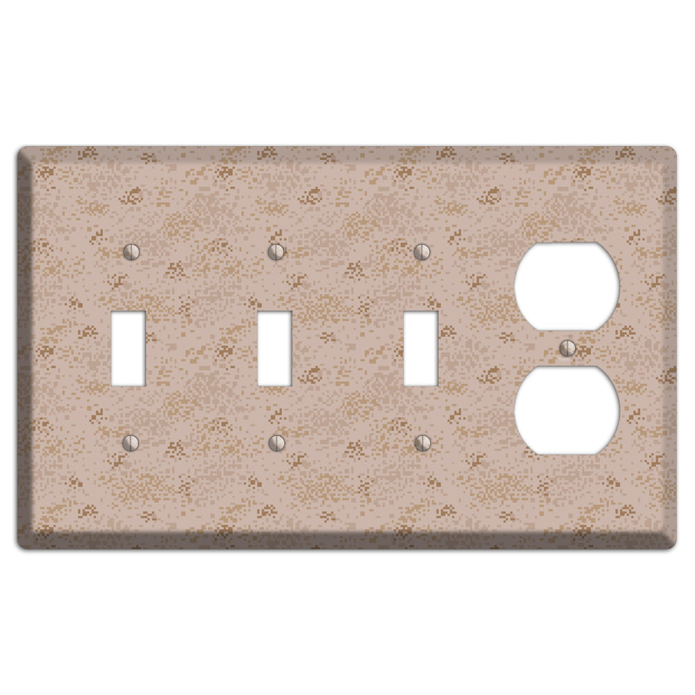 Marpat Desert Camo 3 Toggle / Duplex Wallplate