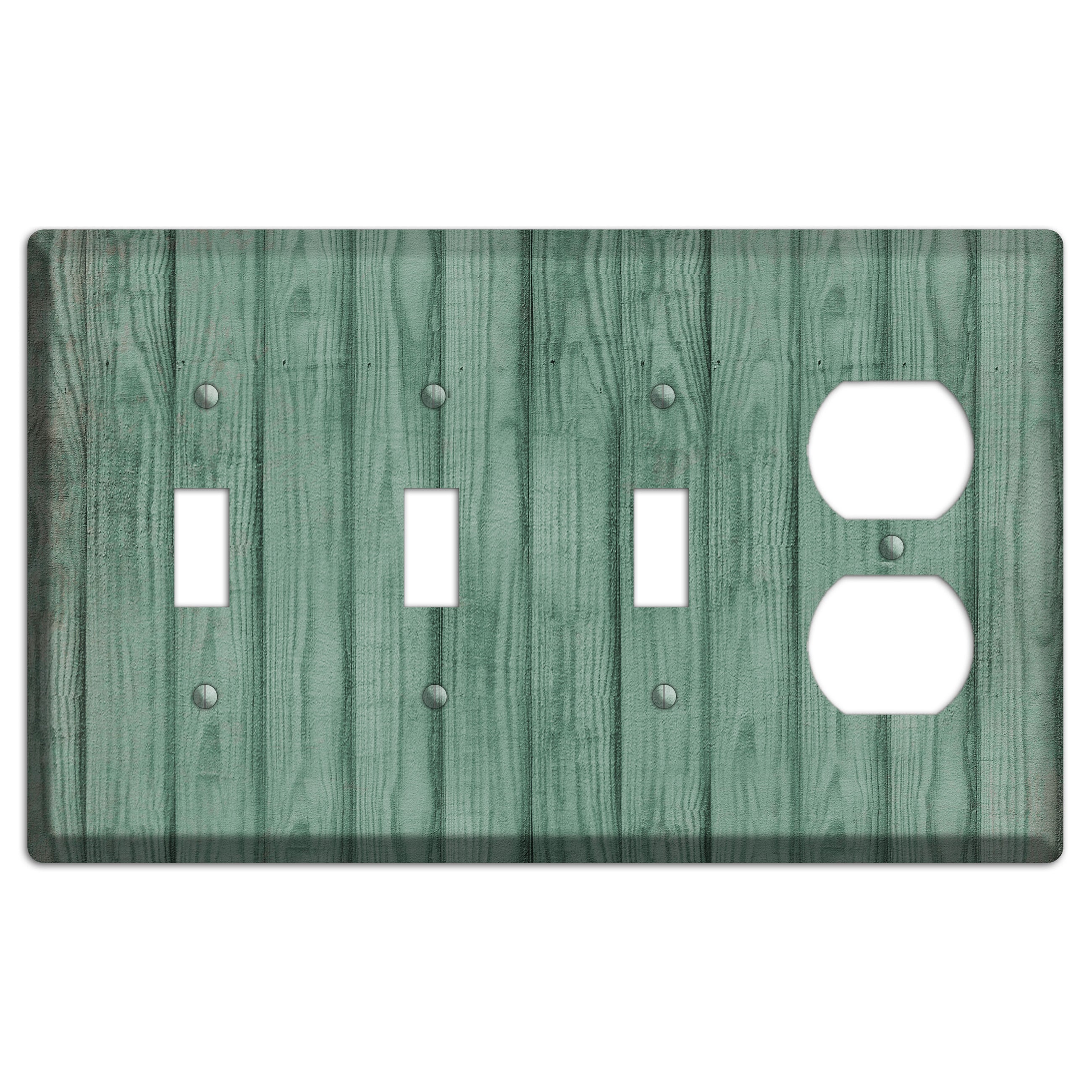 Laurel Weathered Wood 3 Toggle / Duplex Wallplate