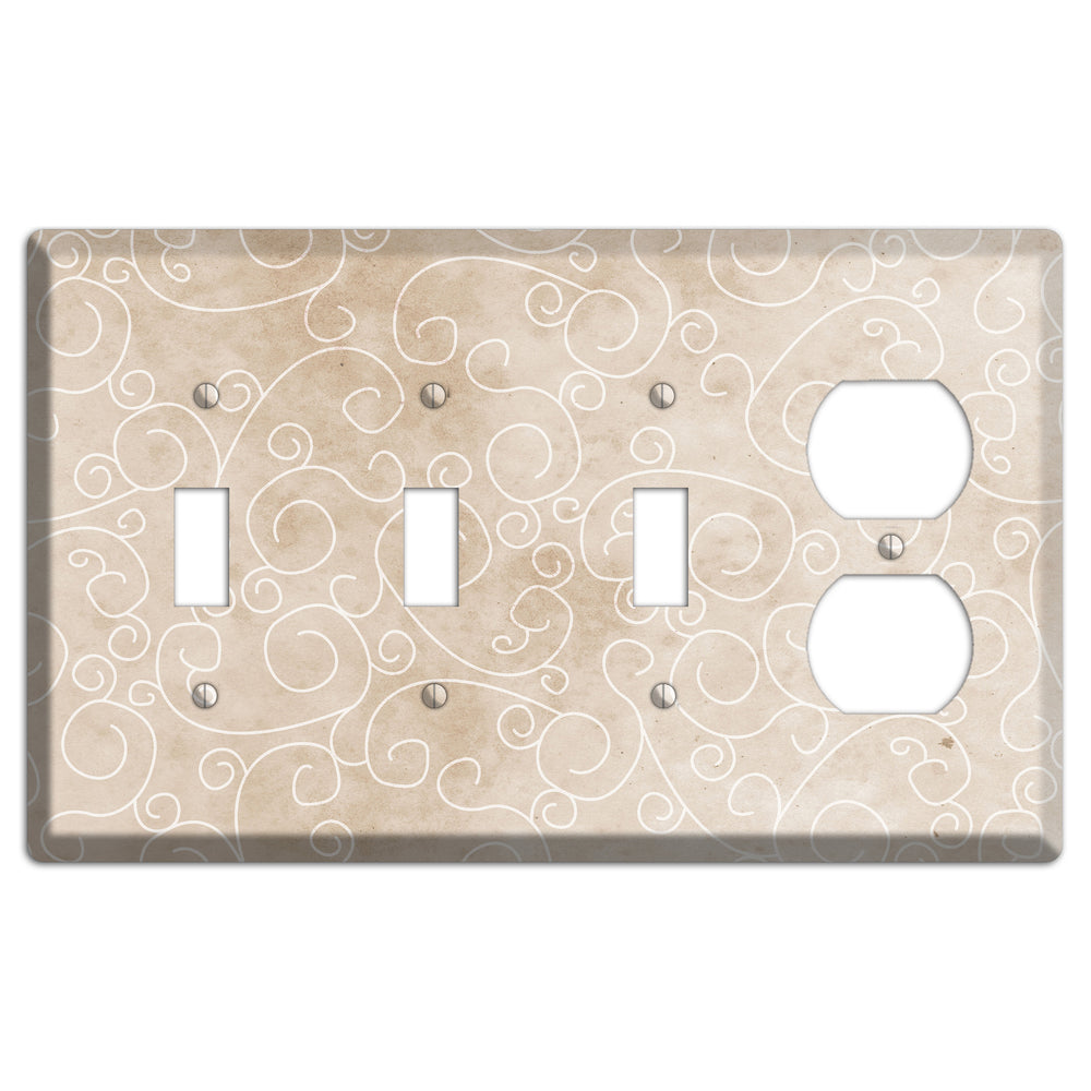 Wafer Neutral Texture 3 Toggle / Duplex Wallplate