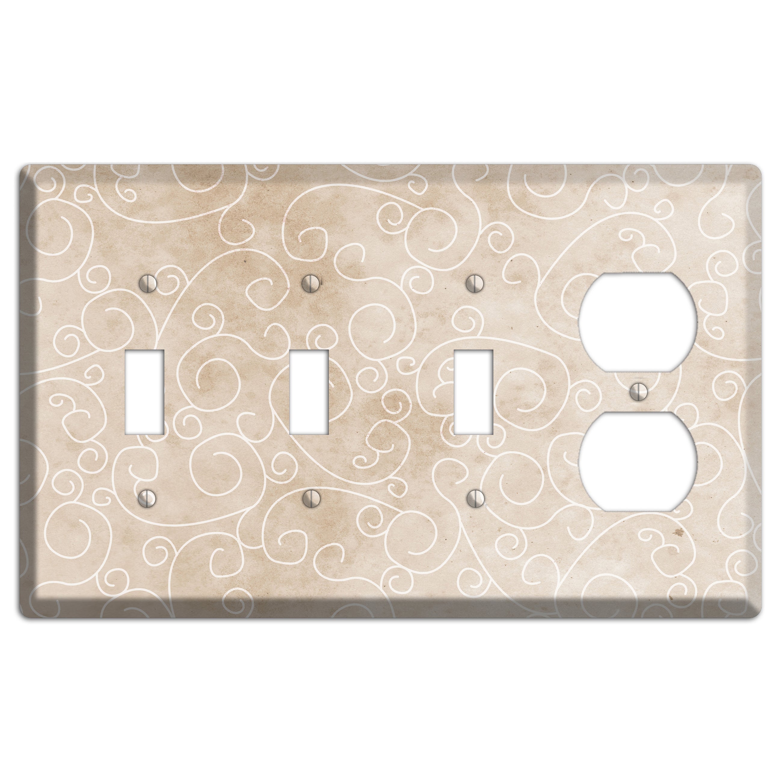 Wafer Neutral Texture 3 Toggle / Duplex Wallplate